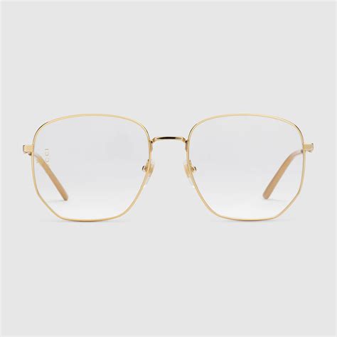 gucci rectangular frame metal glasses|gucci rectangular eyeglasses.